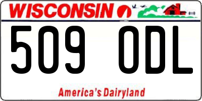 WI license plate 509ODL