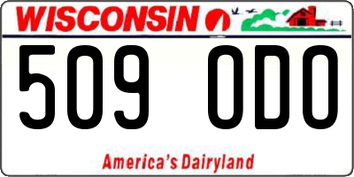 WI license plate 509ODO