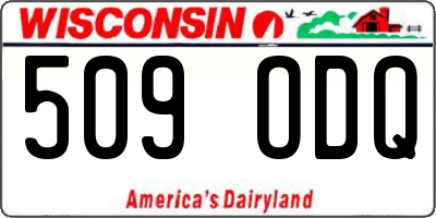 WI license plate 509ODQ