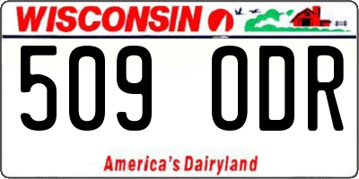 WI license plate 509ODR