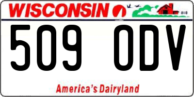 WI license plate 509ODV