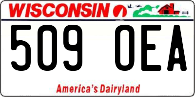 WI license plate 509OEA