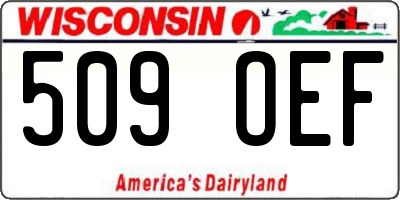 WI license plate 509OEF