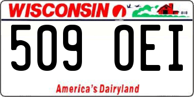 WI license plate 509OEI