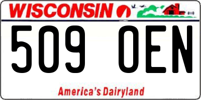 WI license plate 509OEN
