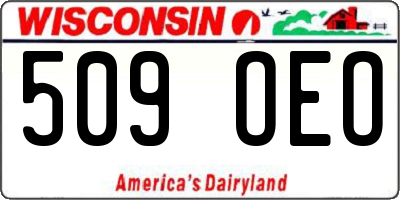 WI license plate 509OEO