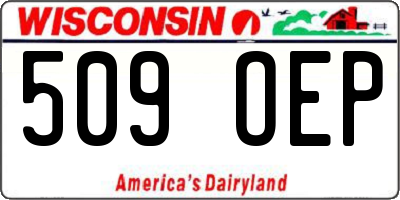 WI license plate 509OEP