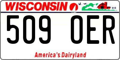 WI license plate 509OER