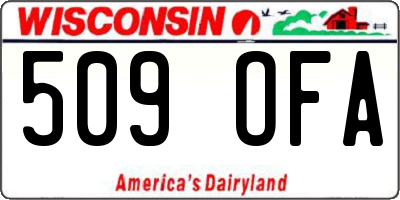 WI license plate 509OFA