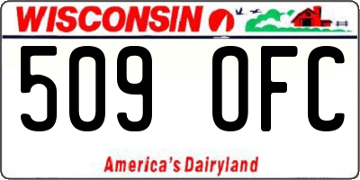 WI license plate 509OFC