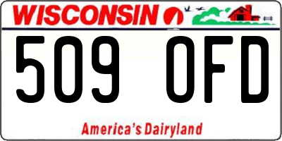WI license plate 509OFD