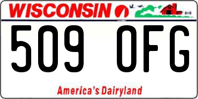 WI license plate 509OFG