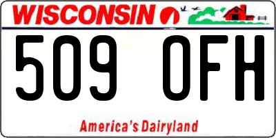 WI license plate 509OFH