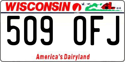 WI license plate 509OFJ