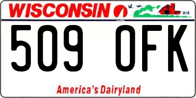 WI license plate 509OFK