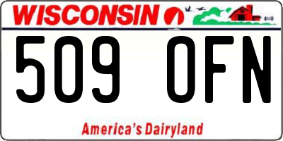 WI license plate 509OFN