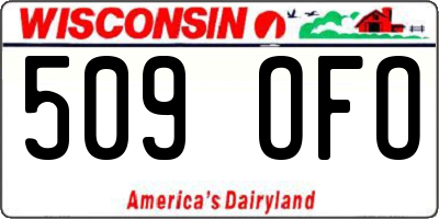 WI license plate 509OFO