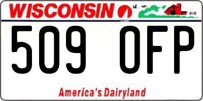 WI license plate 509OFP