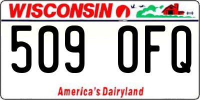 WI license plate 509OFQ