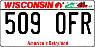 WI license plate 509OFR