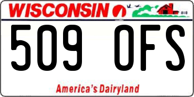 WI license plate 509OFS