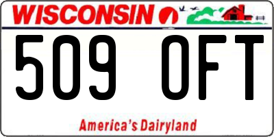 WI license plate 509OFT