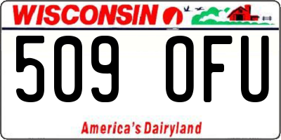 WI license plate 509OFU