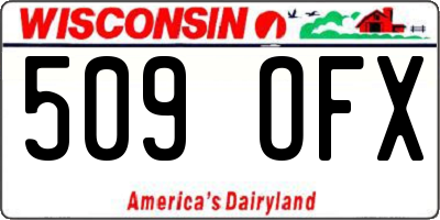WI license plate 509OFX