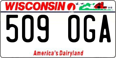 WI license plate 509OGA
