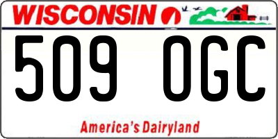 WI license plate 509OGC