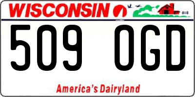 WI license plate 509OGD