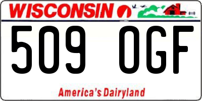 WI license plate 509OGF
