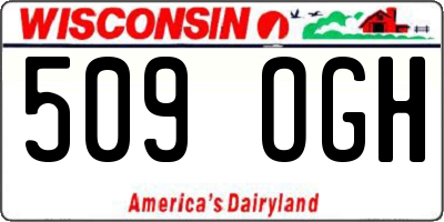 WI license plate 509OGH