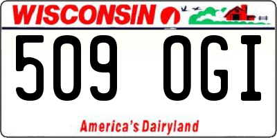 WI license plate 509OGI
