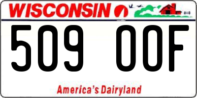 WI license plate 509OOF