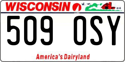 WI license plate 509OSY