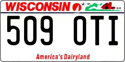 WI license plate 509OTI
