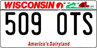 WI license plate 509OTS