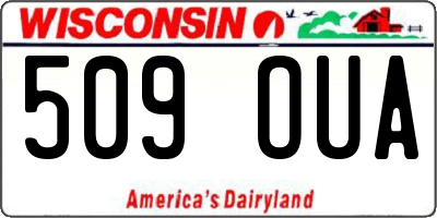 WI license plate 509OUA
