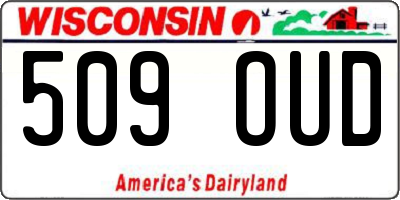 WI license plate 509OUD