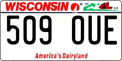 WI license plate 509OUE