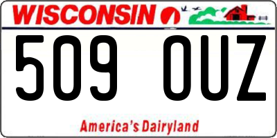 WI license plate 509OUZ