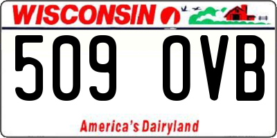 WI license plate 509OVB