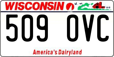WI license plate 509OVC