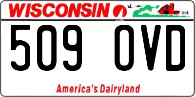 WI license plate 509OVD
