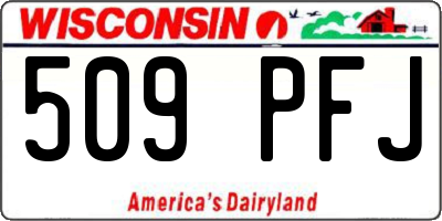 WI license plate 509PFJ
