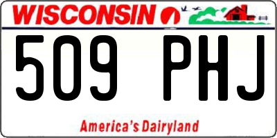 WI license plate 509PHJ
