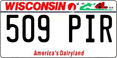 WI license plate 509PIR