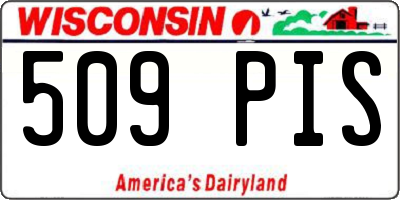 WI license plate 509PIS