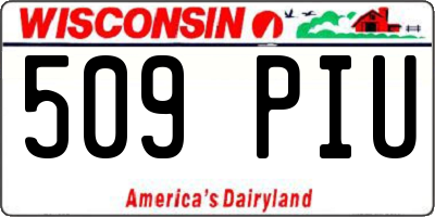 WI license plate 509PIU